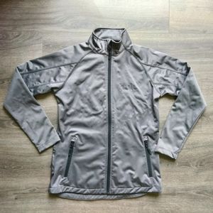 HULU Logo Fersten Worldwide Women's Size XS Gray Full Zip Performance Jacket